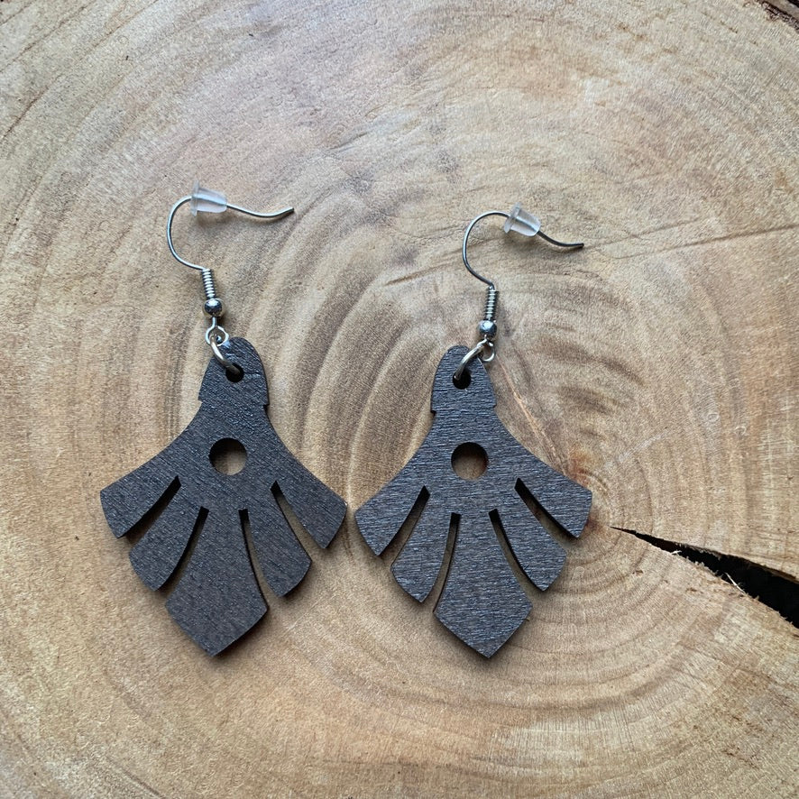 Boucles d'oreilles en bois - Style bohème, naturel - MMWood