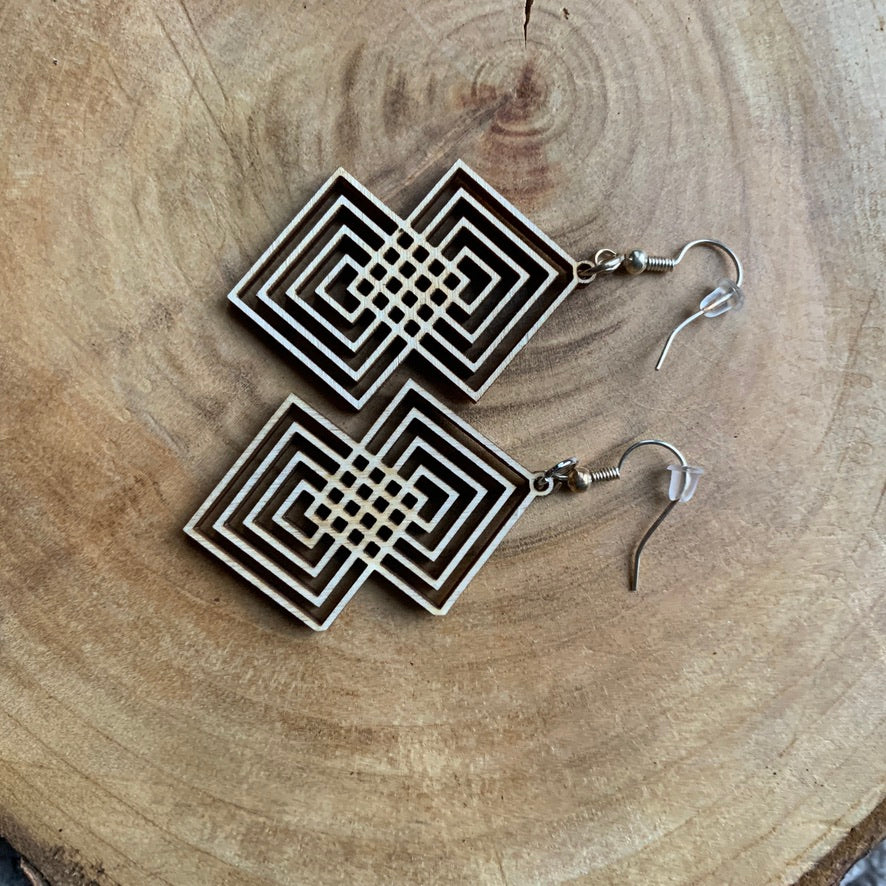 Boucles d'oreilles - Géométrique Carrés 1