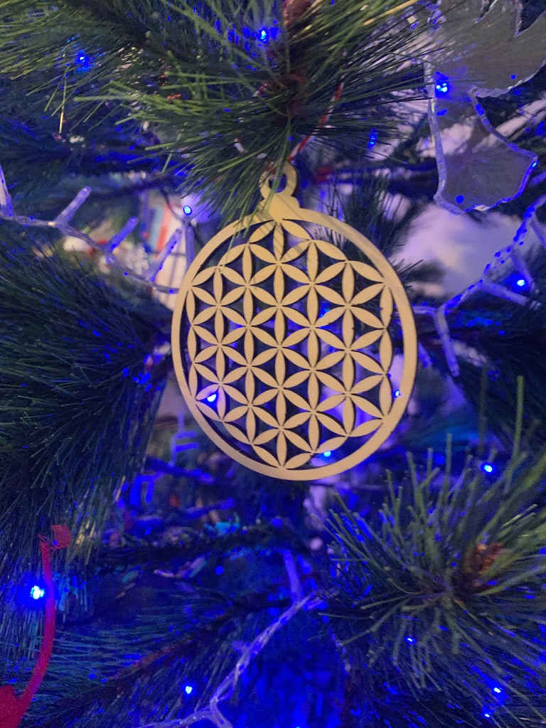 Boule de noël - Fleur de vie - Zen