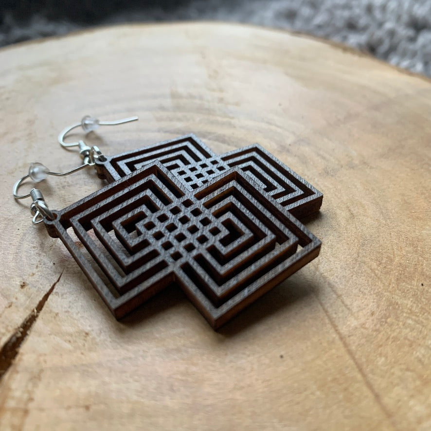 Boucles d'oreilles - Géométrique Carrés 1