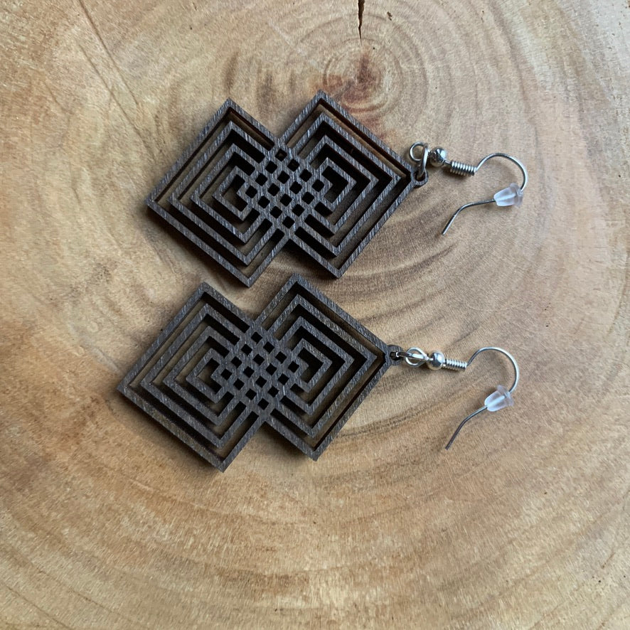 Boucles d'oreilles - Géométrique Carrés 1