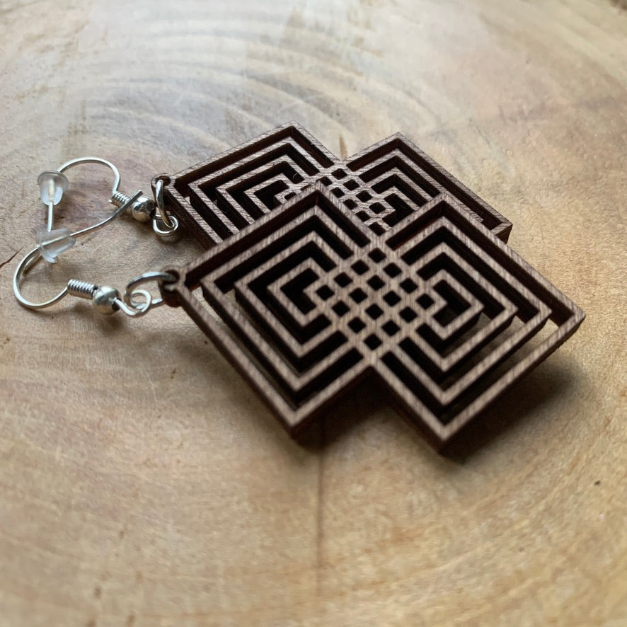 Boucles d'oreilles - Géométrique Carrés 1