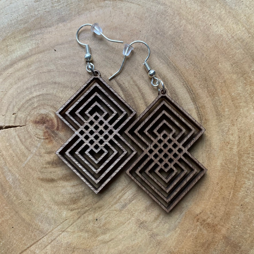 Boucles d'oreilles - Géométrique Carrés 1