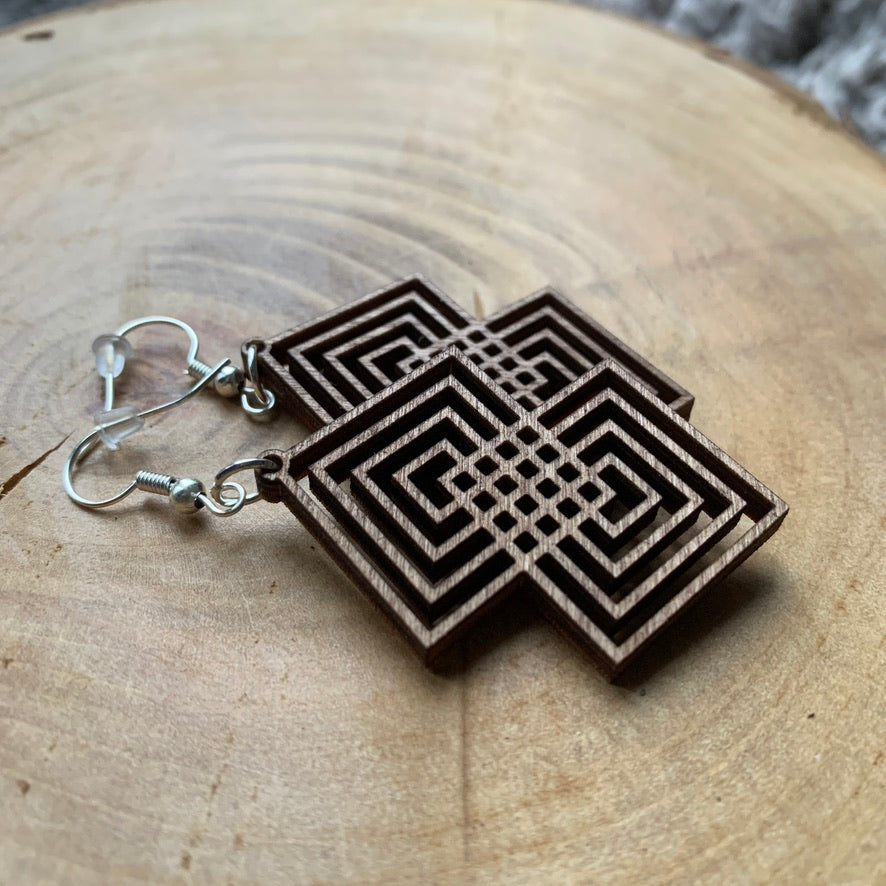 Boucles d'oreilles - Géométrique Carrés 1