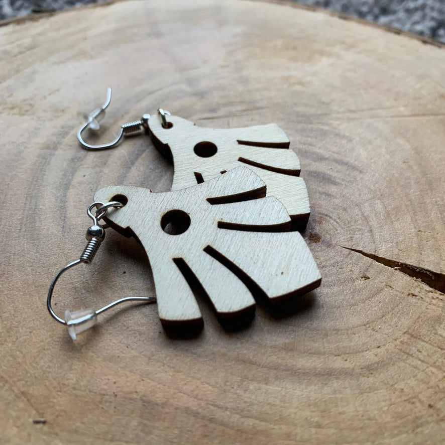 Boucles d'oreilles en bois - Style bohème, naturel - MMWood
