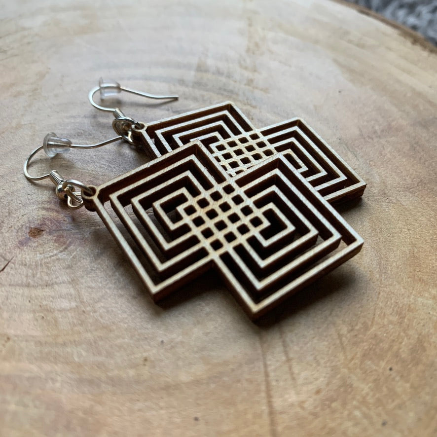 Boucles d'oreilles - Géométrique Carrés 1