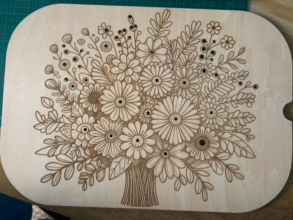 Plaques Ikea - Trofast - Montessori - montesorri - MMWOOD - Bois - Découpe laser - Bouquet