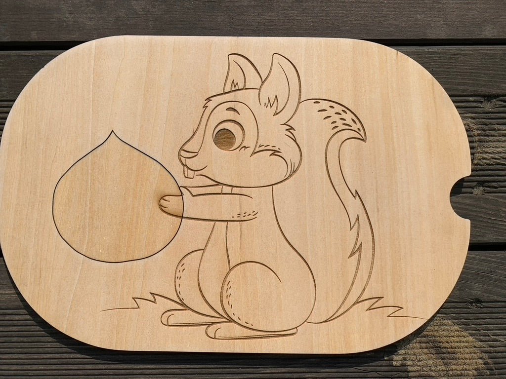 Plaques Ikea - Trofast - Montessori - montesorri - MMWOOD - Bois - Découpe laser - Ecureuil