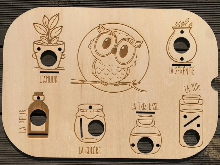 Plaques Ikea - Trofast - Montessori - montesorri - MMWOOD - Bois - Découpe laser - Emotions 2