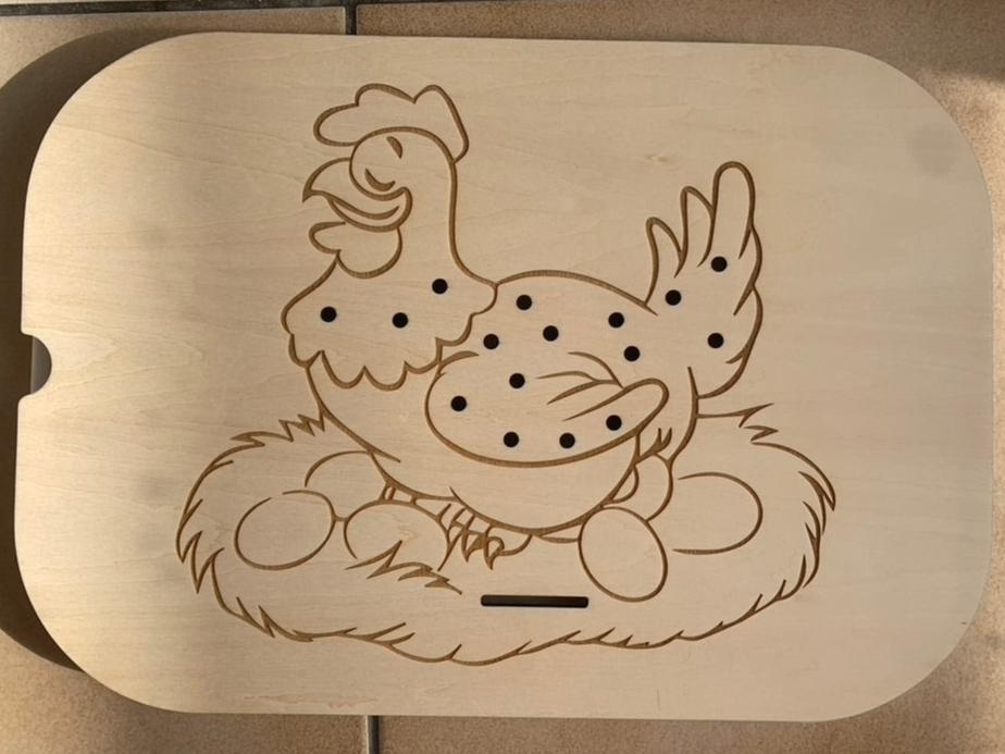 Plaques Ikea - Trofast - Montessori - montesorri - MMWOOD - Bois - Découpe laser - Poule2