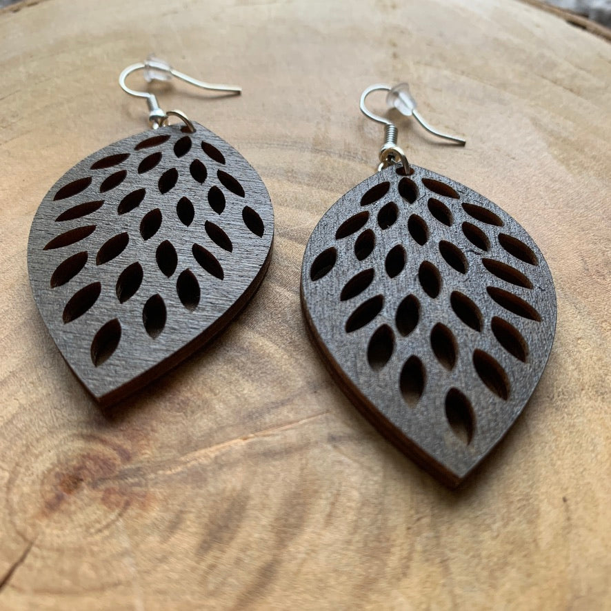 Boucles d'oreilles en bois - Style naturel, bohème - MMWood