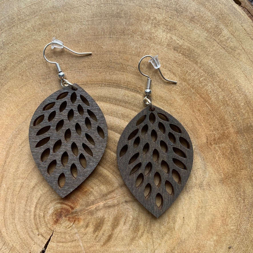 Boucles d'oreilles en bois - Style naturel, bohème - MMWood