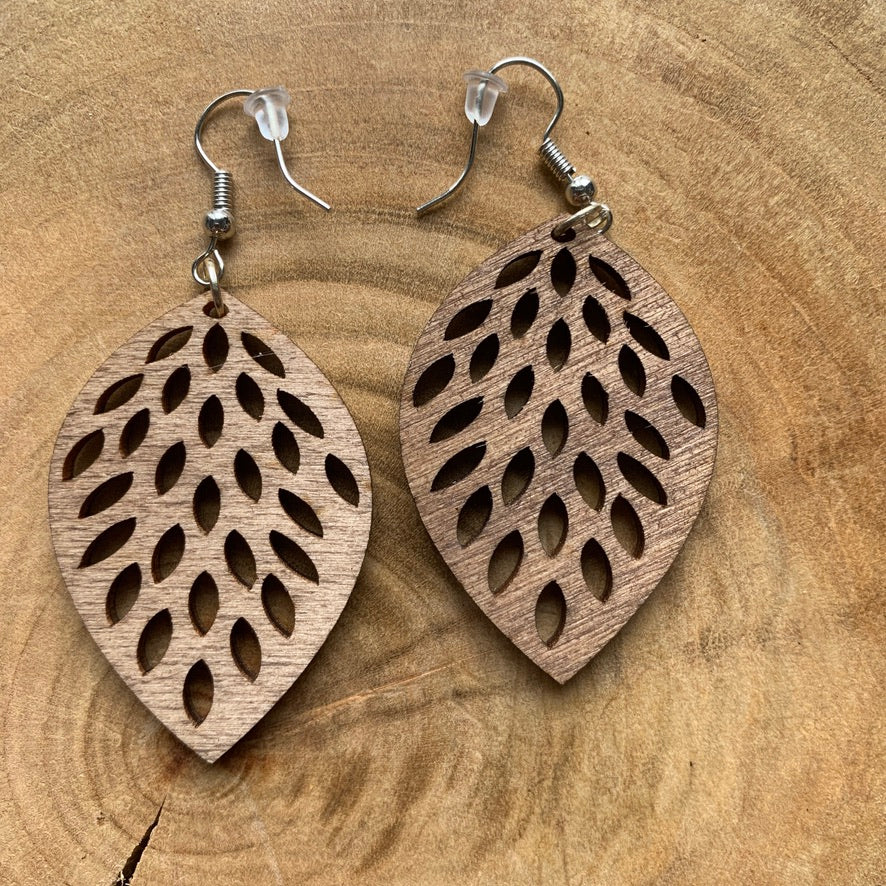 Boucles d'oreilles en bois - Style naturel, bohème - MMWood