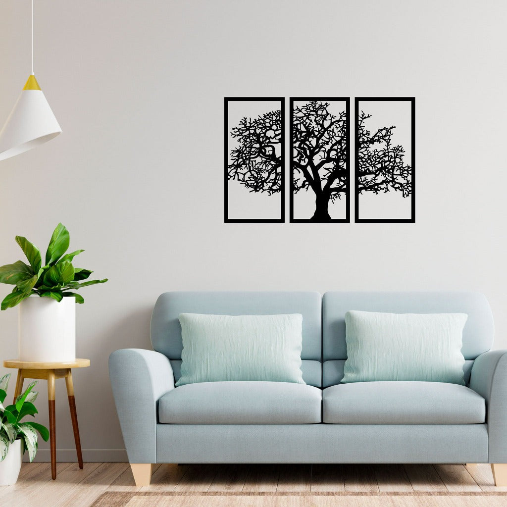 Triptyque Arbre généalogique - En bois - MMWood - mmwood.art