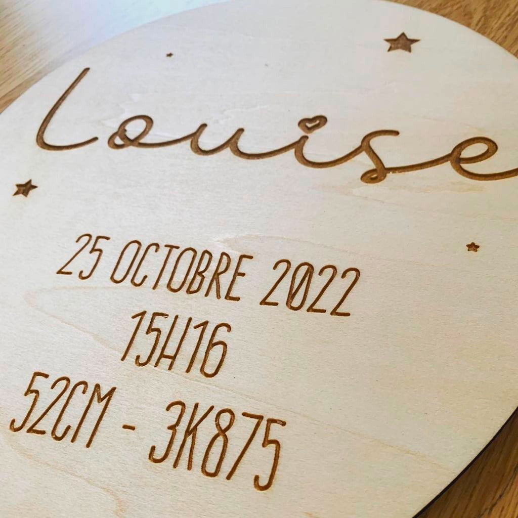Cadeau de naissance - Ballon - En bois - MMWood - www.mmwood.art