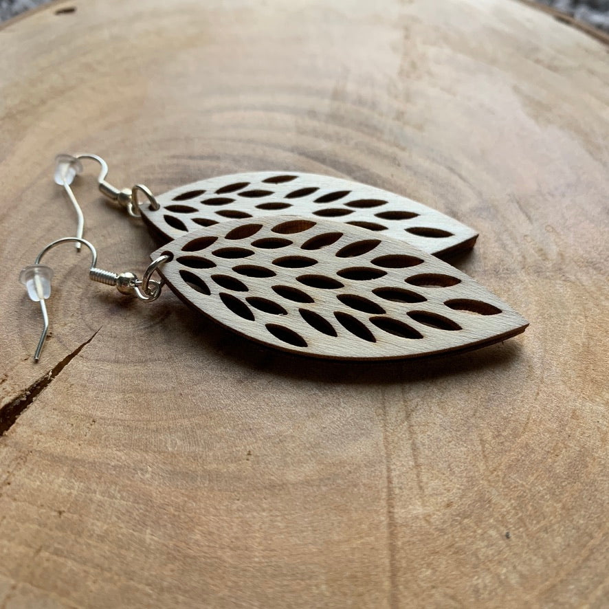 Boucles d'oreilles en bois - Style naturel, bohème - MMWood