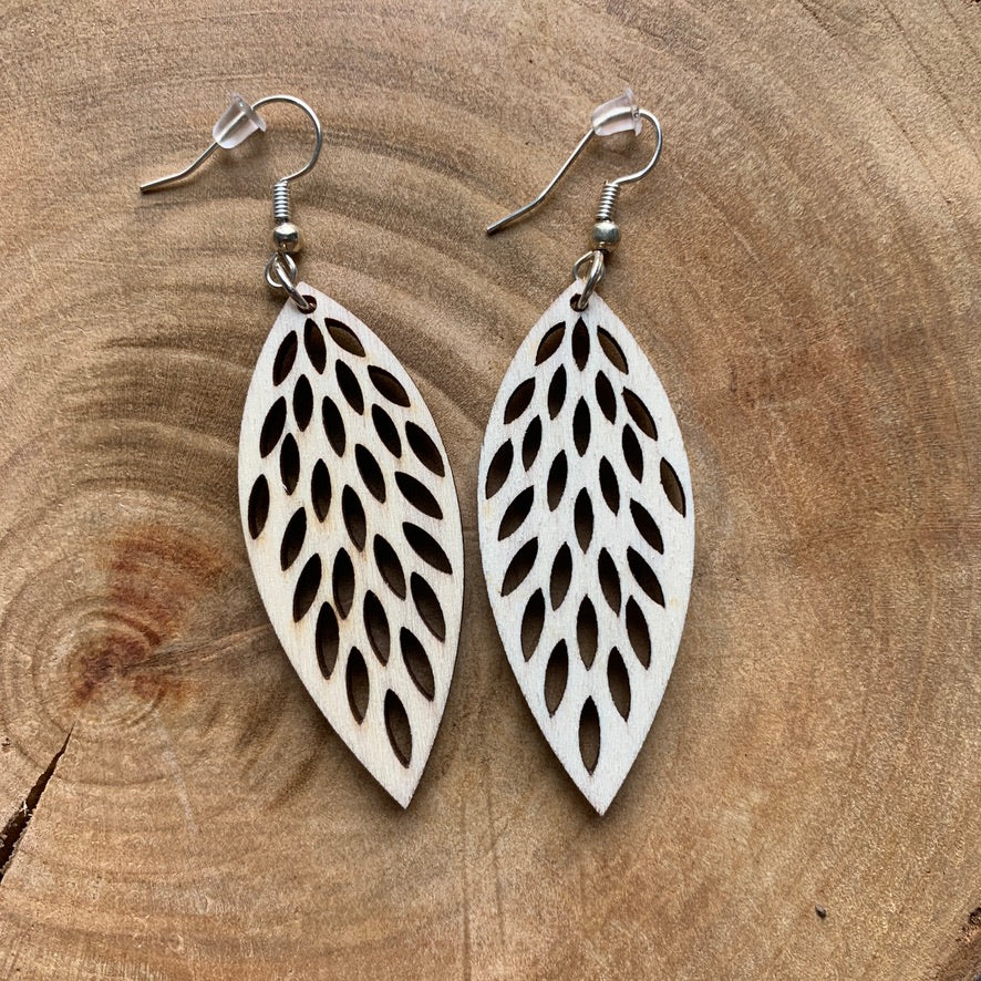 Boucles d'oreilles en bois - Style naturel, bohème - MMWood