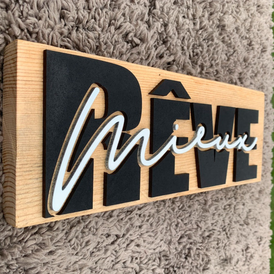 Panneau Deux Mots