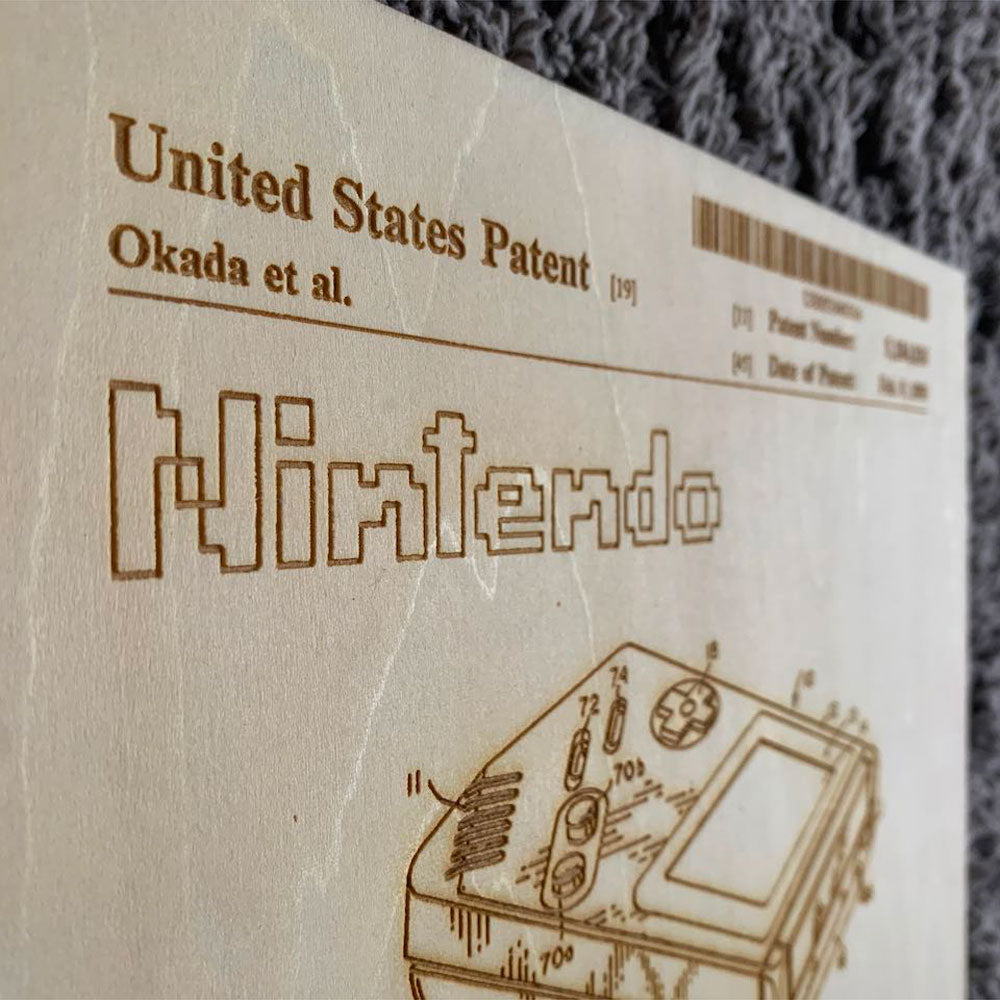 Gravure sur bois brevet game boy - mmwood - mmwood.art