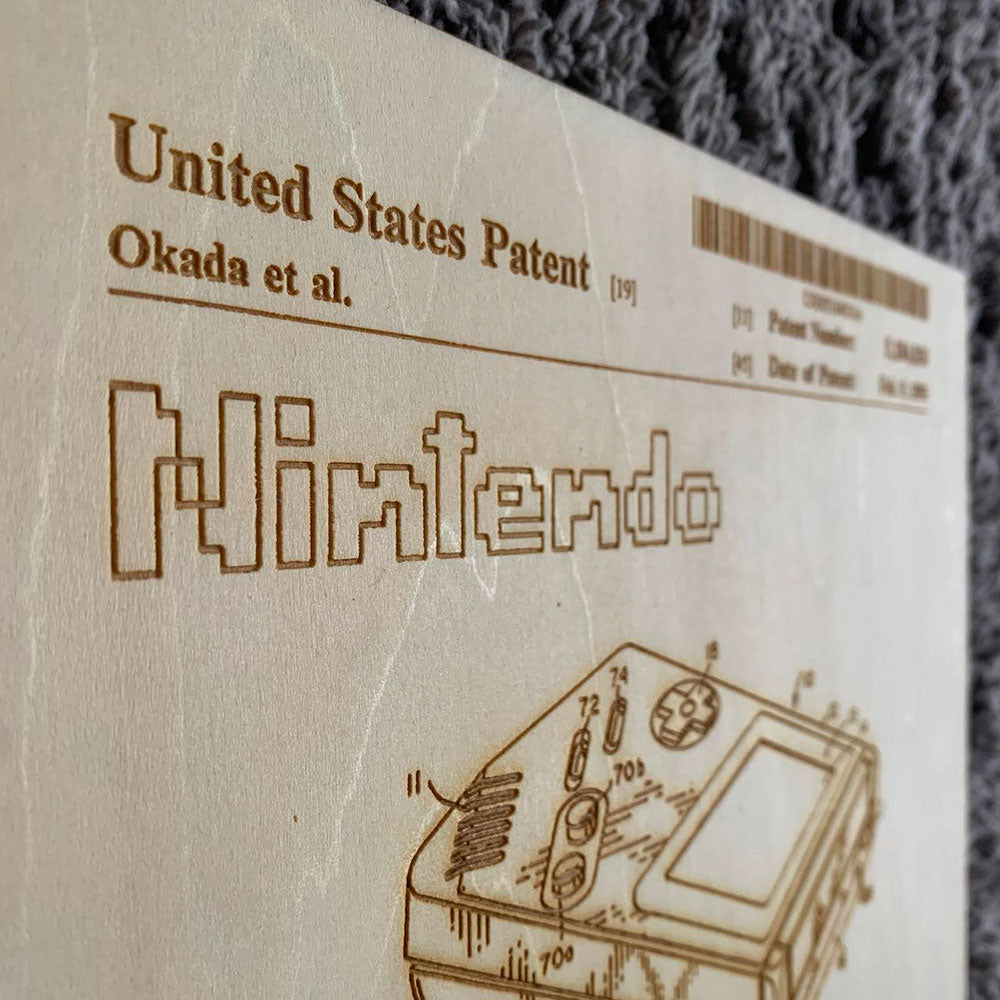 Gravure sur bois brevet game boy - mmwood - mmwood.art