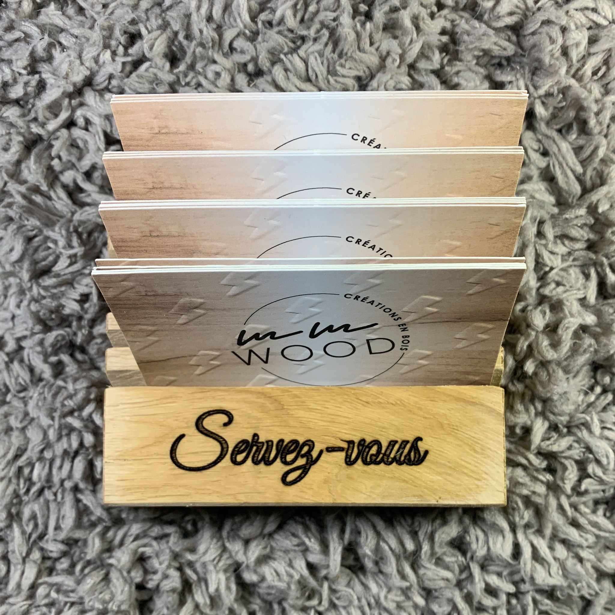 Porte-carte personnalisé en bois