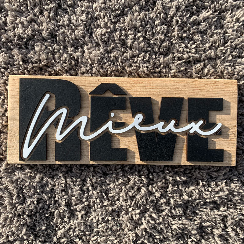 Panneau Deux Mots