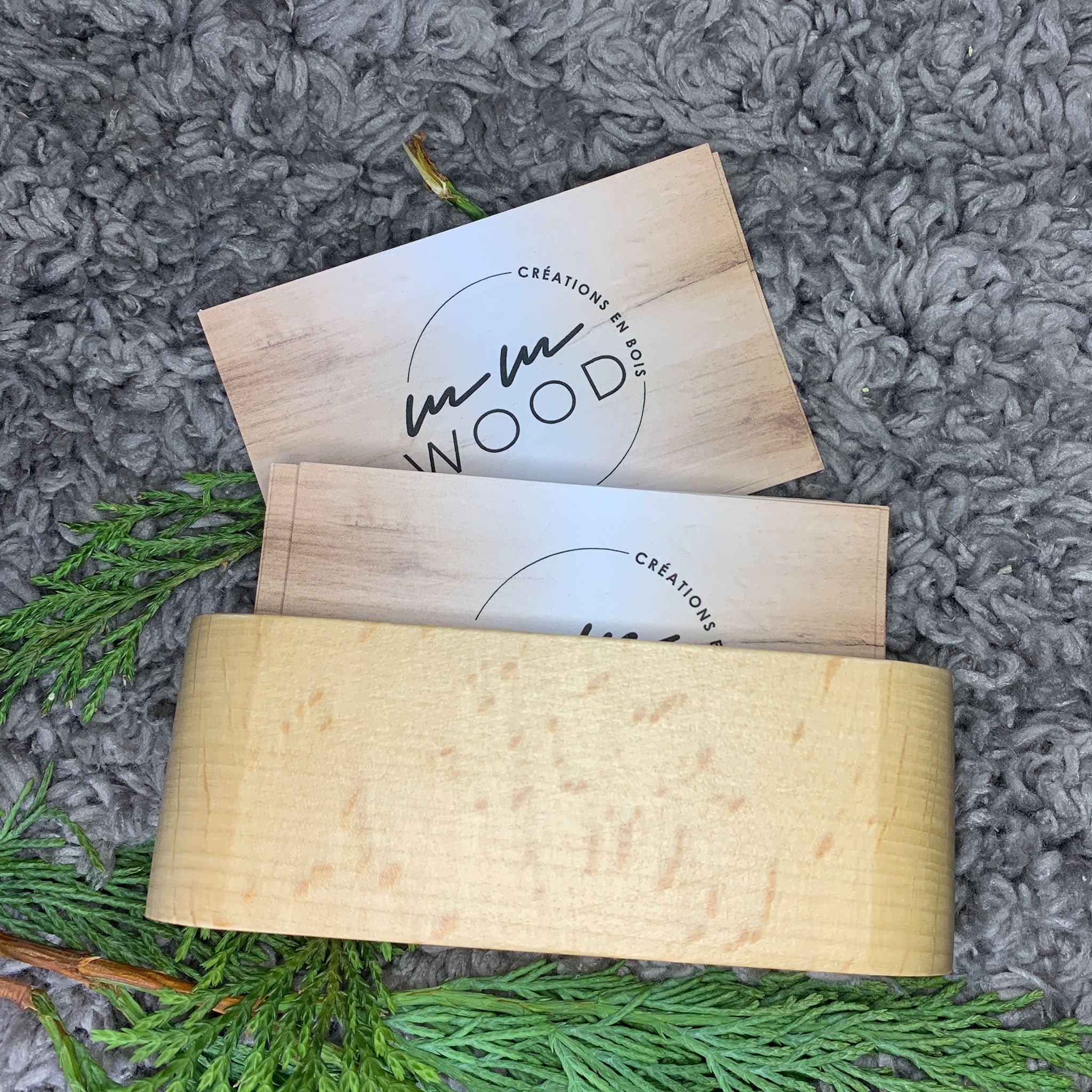 Porte-carte personnalisé en bois