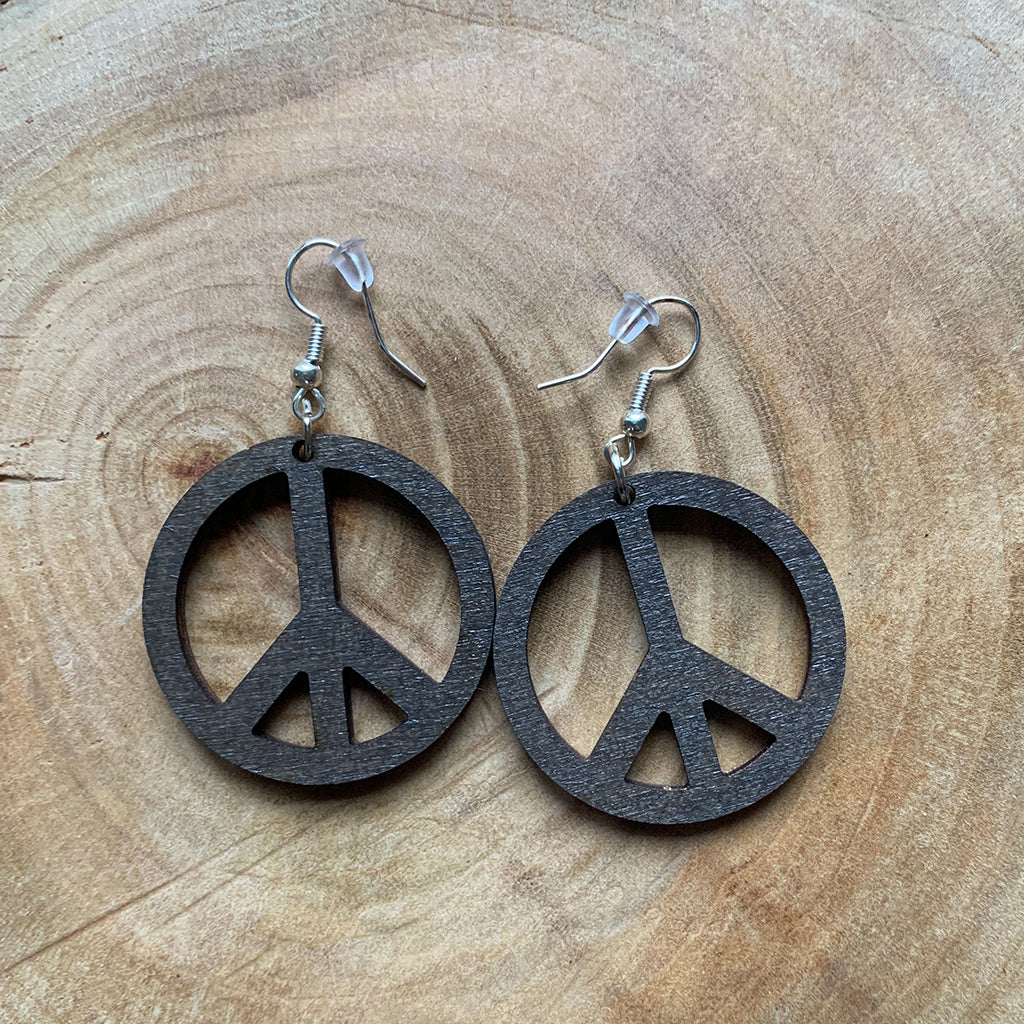 Boucles d'oreilles en bois - Style bohème, naturel - MMWood