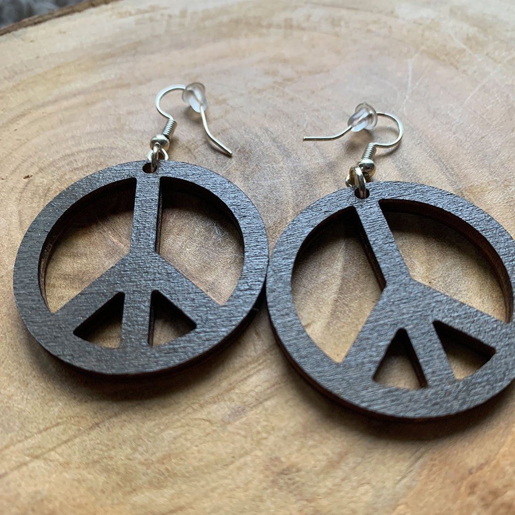Boucles d'oreilles en bois - Style bohème, naturel - MMWood