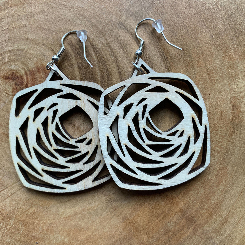 Boucles d'oreilles en bois - Style naturel, bohème - MMWood