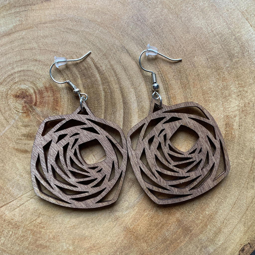 Boucles d'oreilles en bois - Style naturel, bohème - MMWood