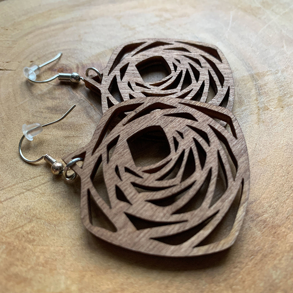 Boucles d'oreilles en bois - Style naturel, bohème - MMWood