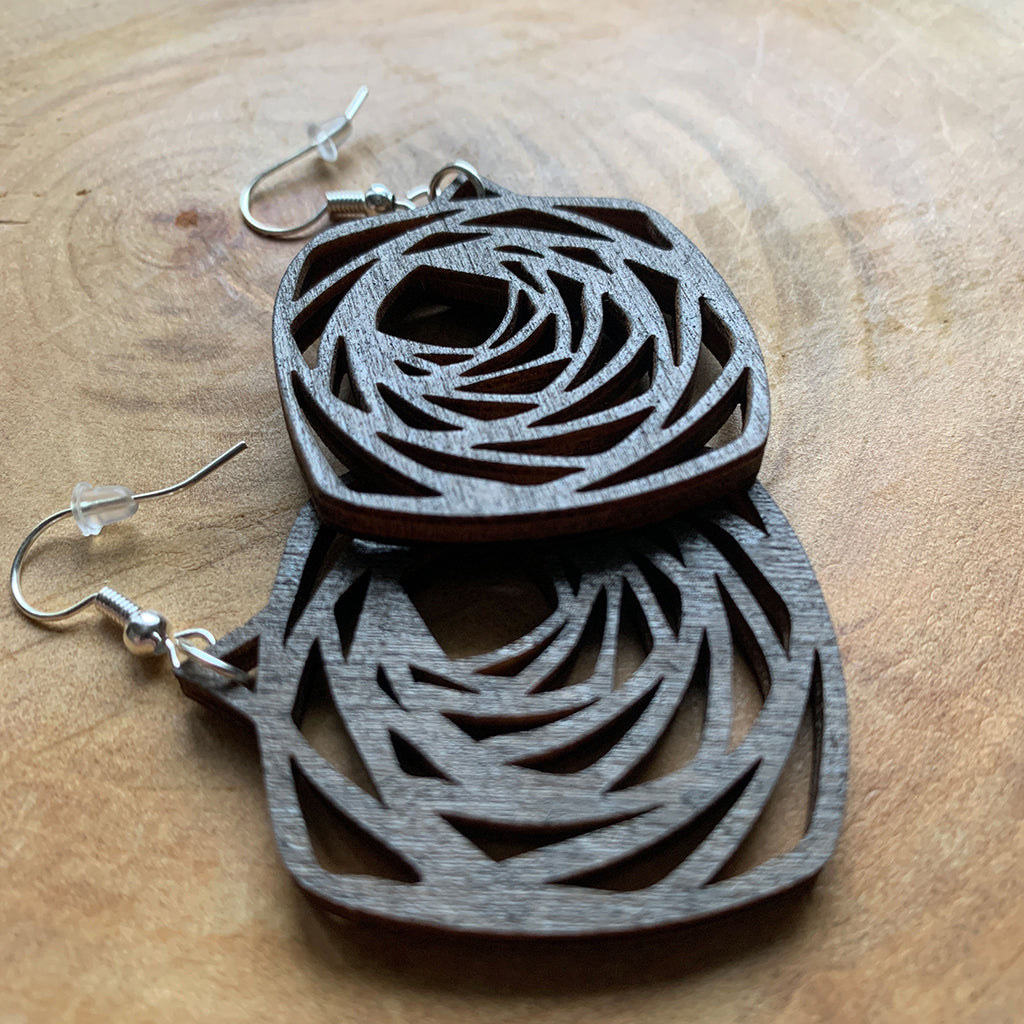 Boucles d'oreilles en bois - Style naturel, bohème - MMWood