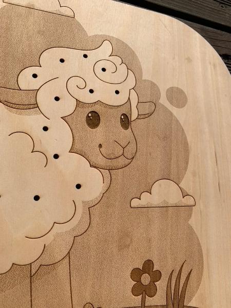 Plaques Ikea - Trofast - Montessori - montesorri - MMWOOD - Bois - Découpe laser - Mouton 3 