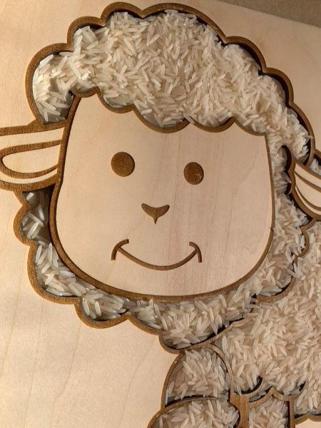 Plaques Ikea - Trofast - Montessori - montesorri - MMWOOD - Bois - Découpe laser - Mouton