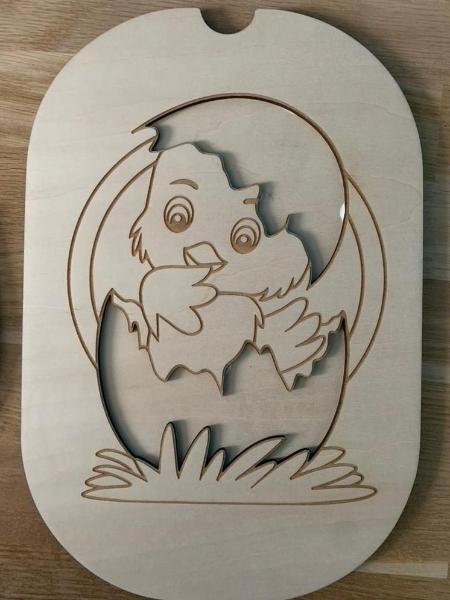 Plaques Ikea - Trofast - Montessori - montesorri - MMWOOD - Bois - Découpe laser - Poussin