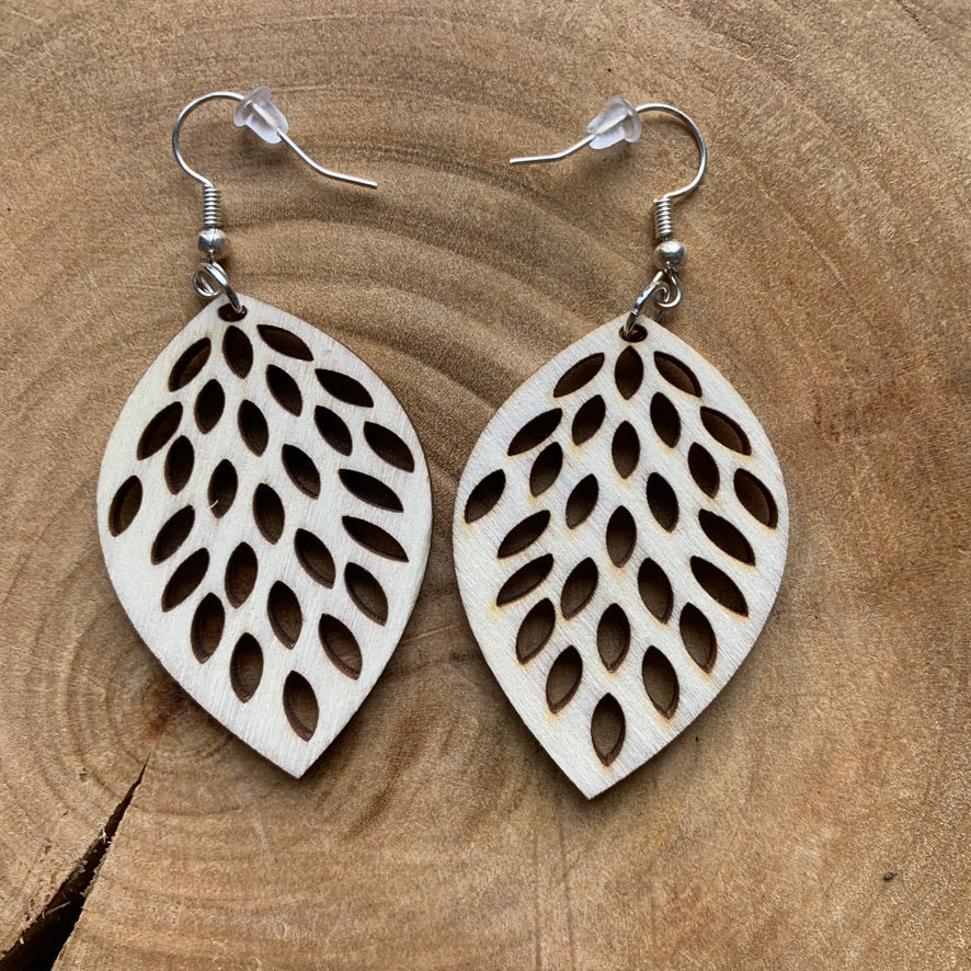Boucles d'oreilles en bois - Style naturel, bohème - MMWood