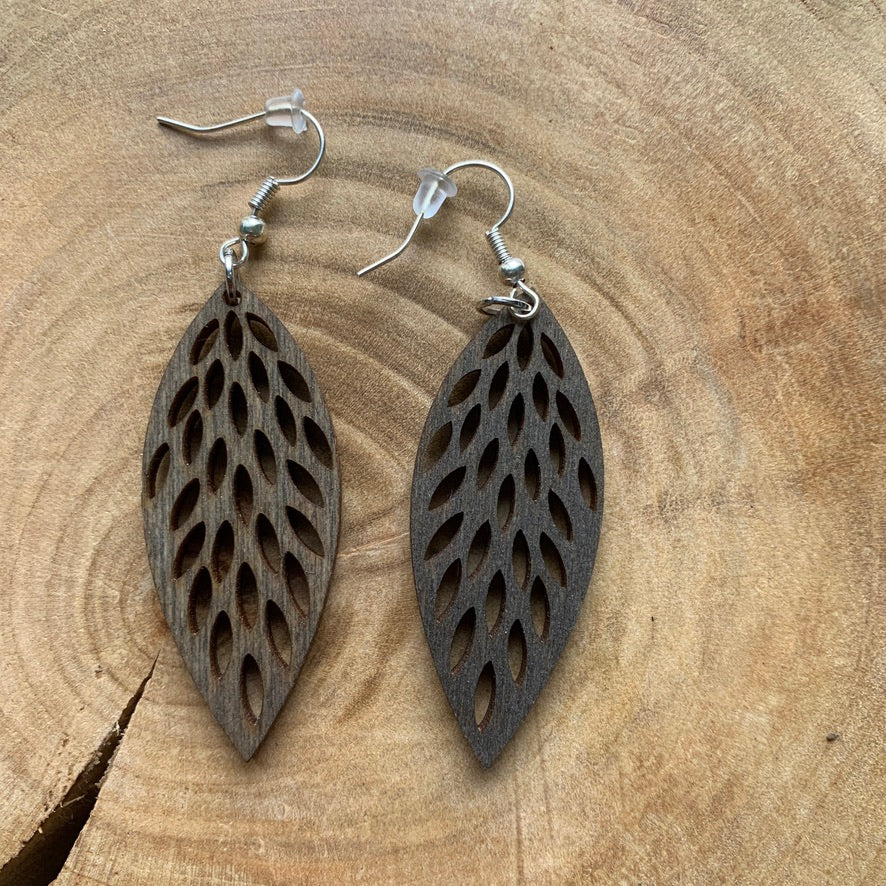 Boucles d'oreilles en bois - Style naturel, bohème - MMWood