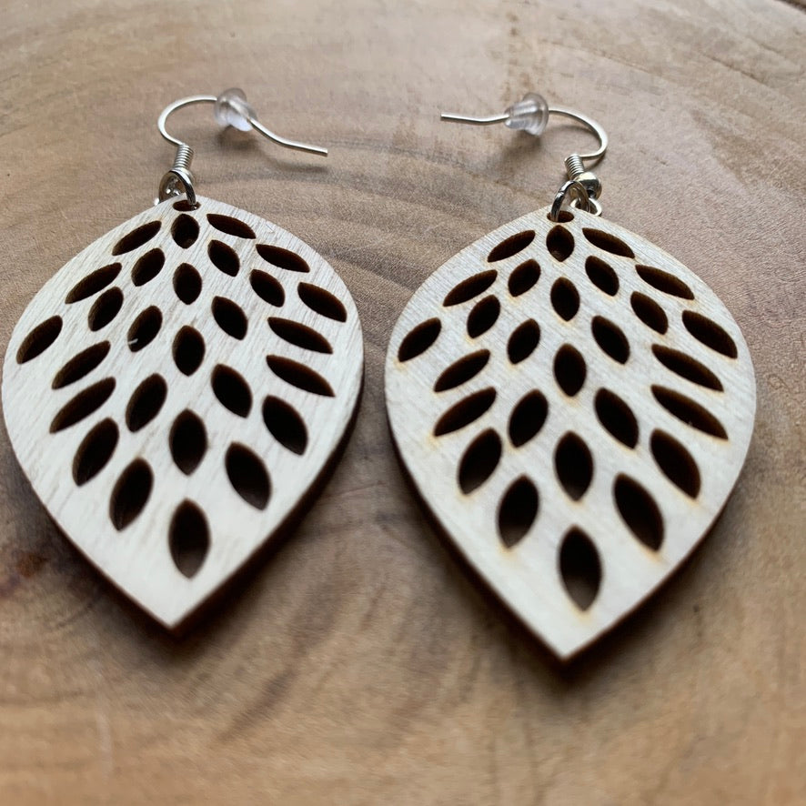 Boucles d'oreilles en bois - Style naturel, bohème - MMWood