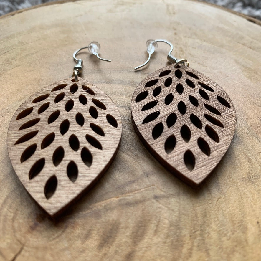 Boucles d'oreilles en bois - Style naturel, bohème - MMWood