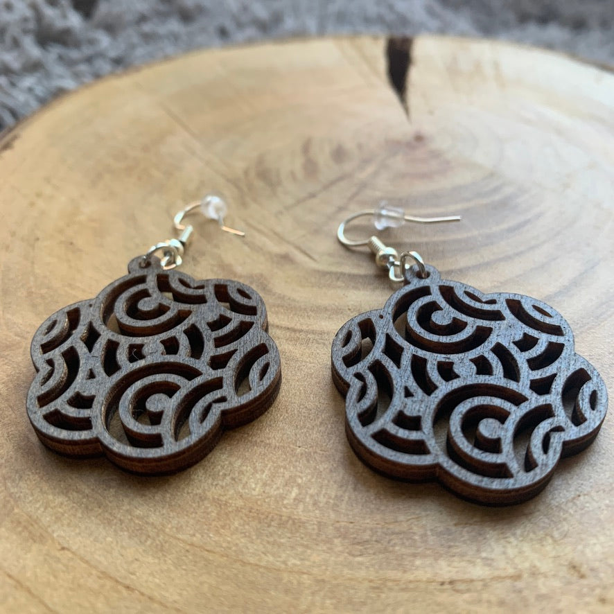 Boucles d'oreilles en bois - Style bohème, créoles, naturelles - MMWOOD