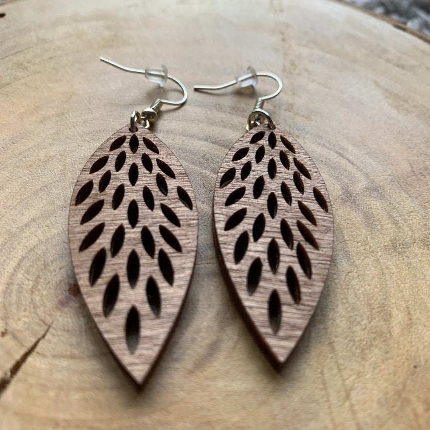 Boucles d'oreilles en bois - Style naturel, bohème - MMWood