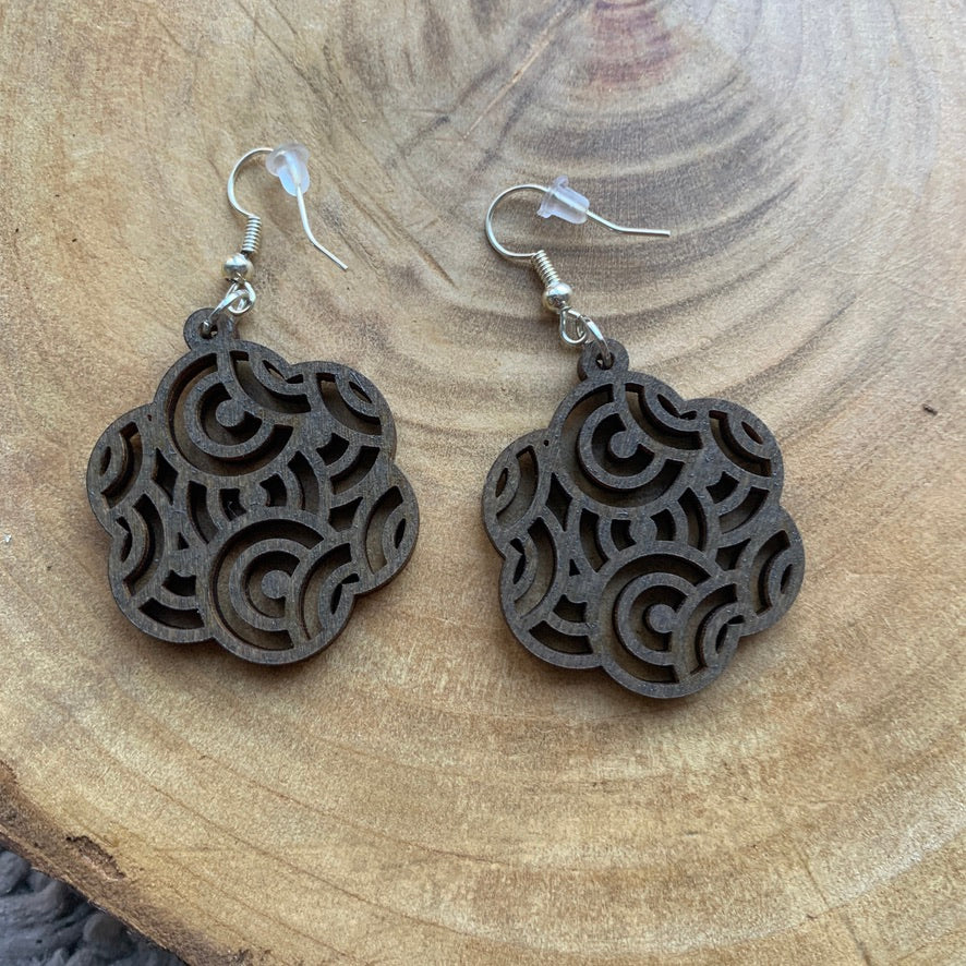 Boucles d'oreilles en bois - Style bohème, créoles, naturelles - MMWOOD