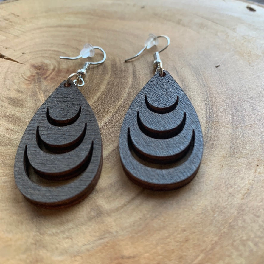 Boucles d'oreilles en bois - Style bohème, naturelles - MMWOOD
