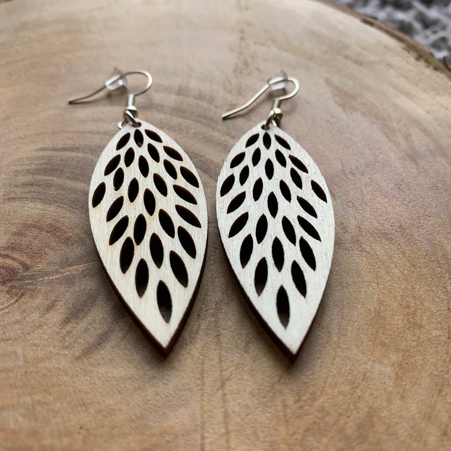 Boucles d'oreilles en bois - Style naturel, bohème - MMWood