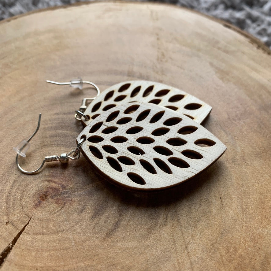 Boucles d'oreilles en bois - Style naturel, bohème - MMWood