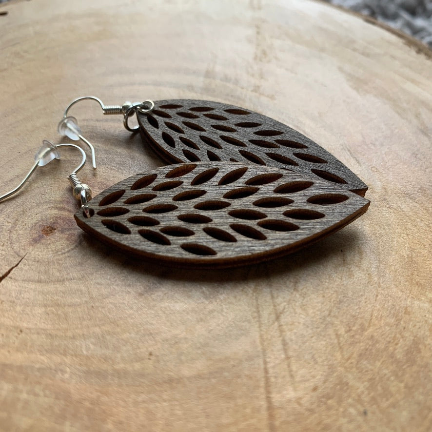 Boucles d'oreilles en bois - Style naturel, bohème - MMWood