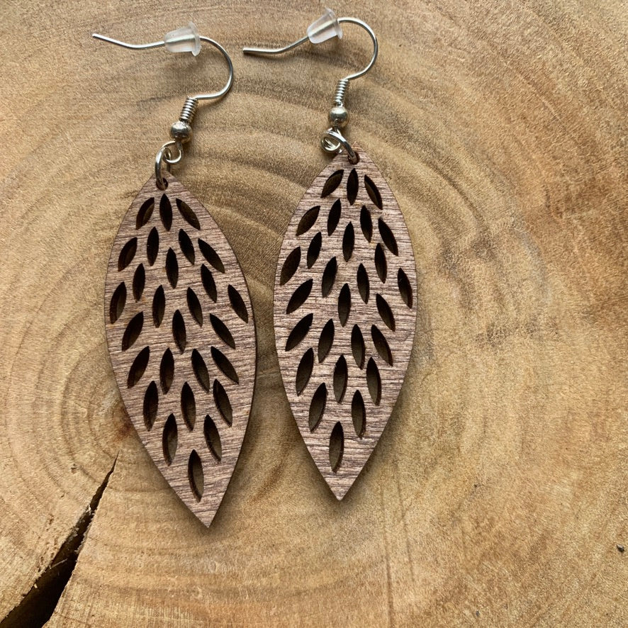 Boucles d'oreilles en bois - Style naturel, bohème - MMWood