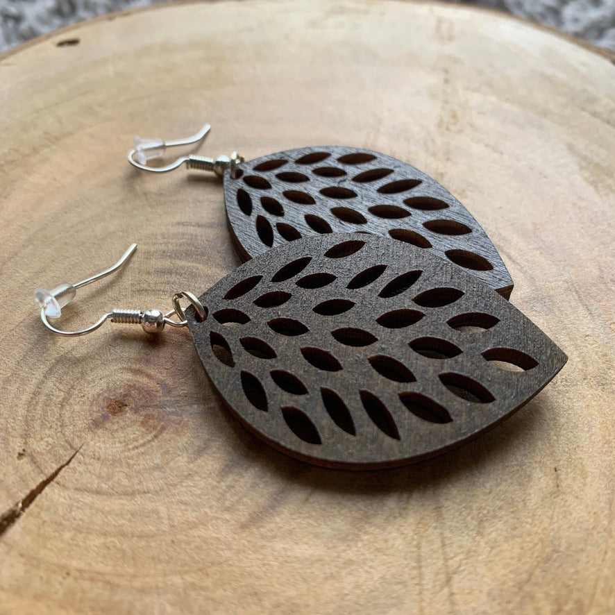 Boucles d'oreilles en bois - Style naturel, bohème - MMWood