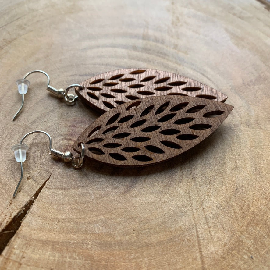 Boucles d'oreilles en bois - Style naturel, bohème - MMWood